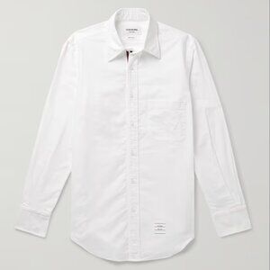 Thom Brown Men's Slim-Fit Button-Down Collar Logo-Appliquéd Cotton Oxford Shirt